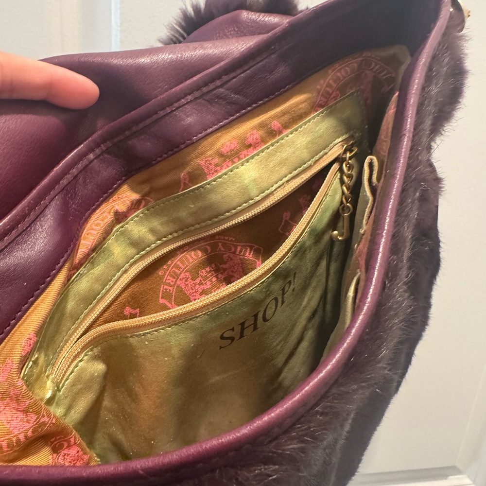 Juicy Couture rabbit fur crossbody